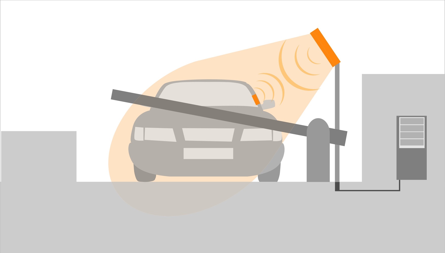 Illustration if RFID using for car identification